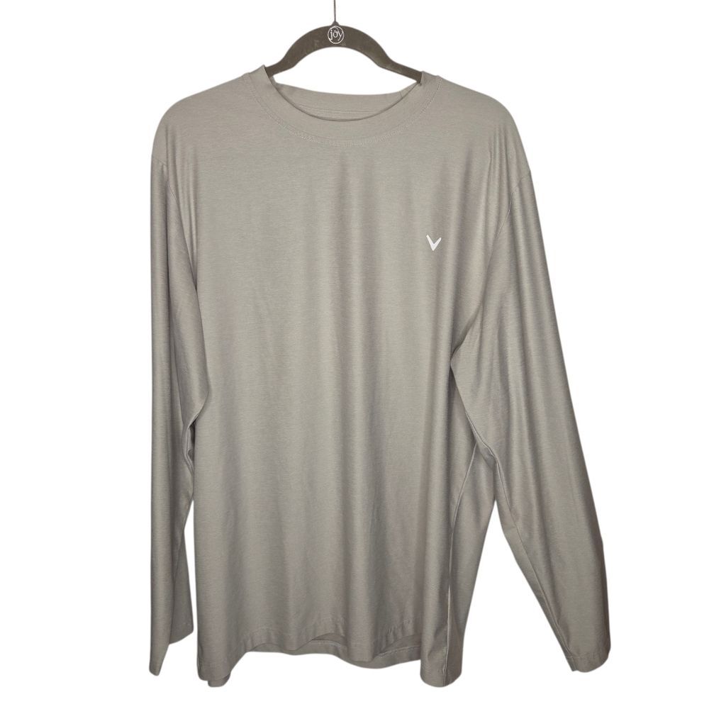 Callaway Men's Opti-Dri Long-Sleeve Crewneck Golf Shirt, Size XL